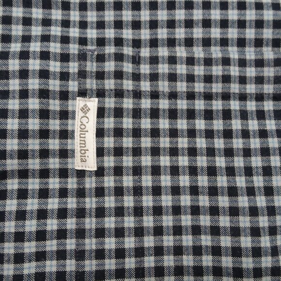 Columbia Black/White Checkered BDown Shirt X-Large - Picture 3 of 7